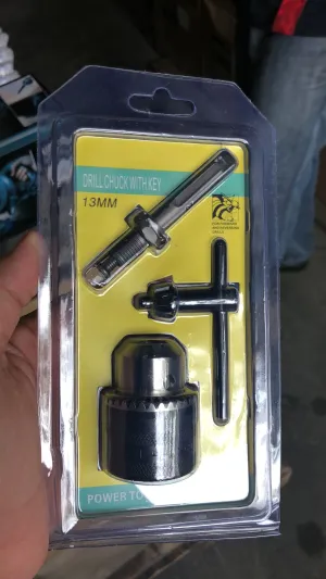 1/2 Drill Chuck With Key & Adaptor(3Pc)  | Model : CHUCK-K13-WA