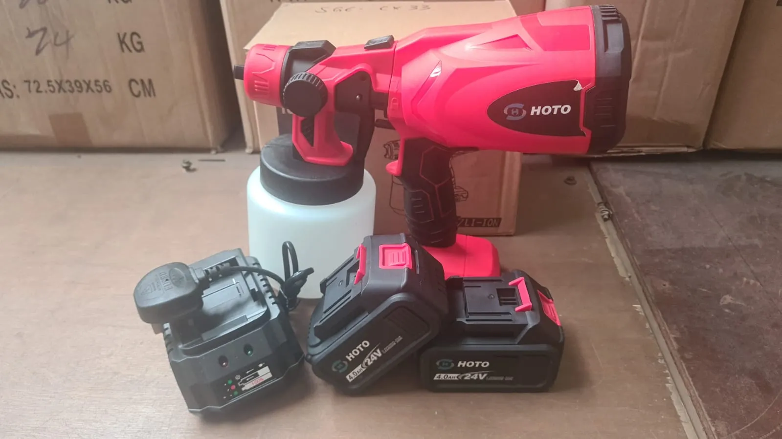 18V Cordless Battery Powered Portable Paint Sprayer Spray Gun Come with 2 Battery & 1 Charger | Model : SGE-CX33