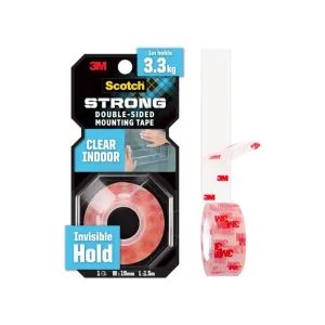 3M 410-S19 Scotch Clear Double-Sided Mounting Tape 19MM X 1.5M | Model : 3M-410-S19