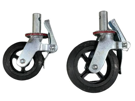 6 / 8 Scaffolding Wheel Black Rubber