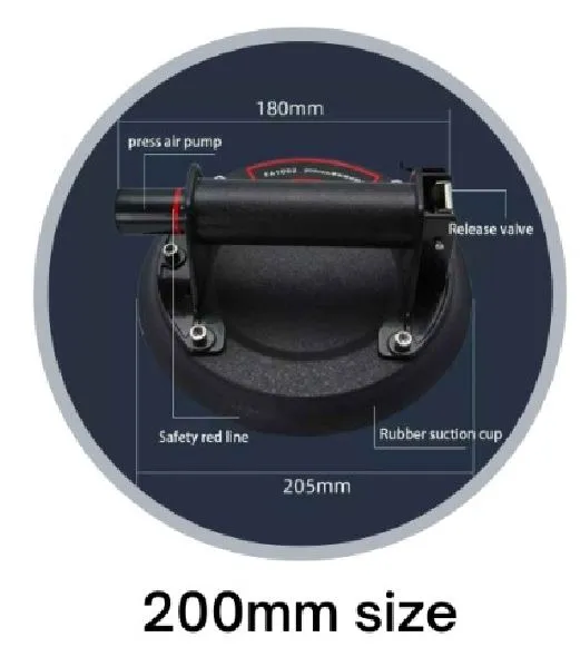 8 200mm Vacuum Suction Cup With Hand Pump | Model : SL-FA1002