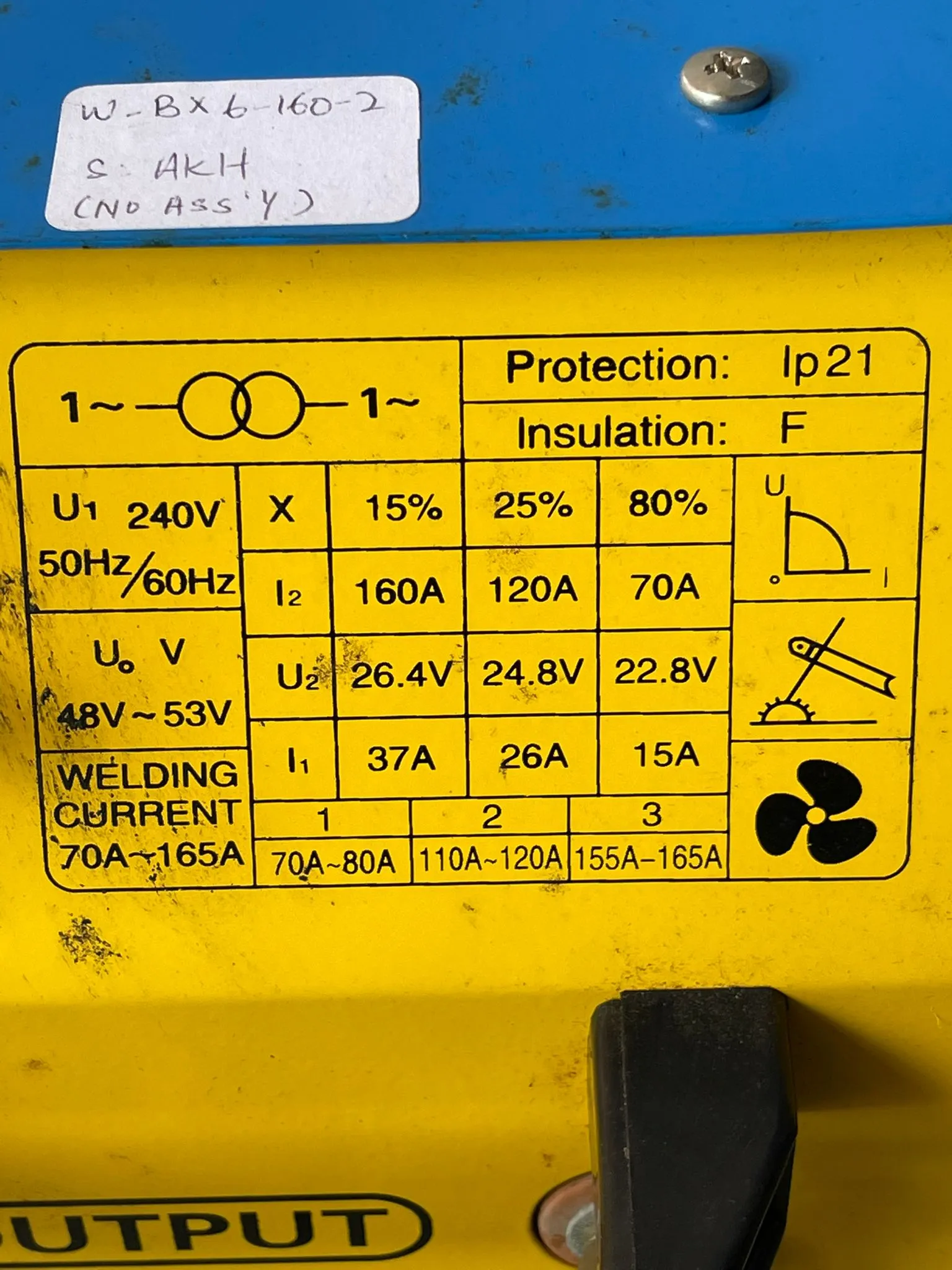 AAA AC ARC Welder 240V | Model : W-BX6-160-2