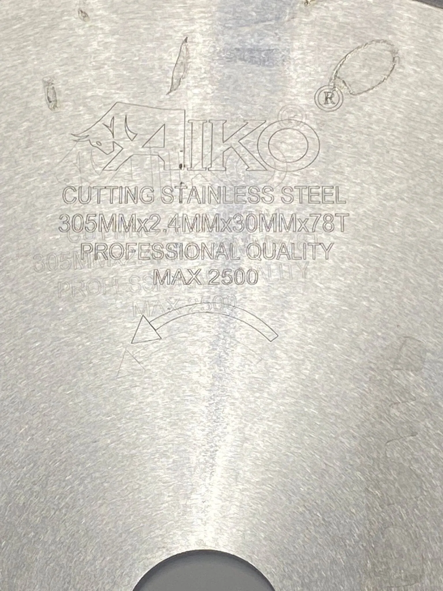 Aiko 12 Low Speed Metal Cutting Saw Blade for Stainless Steel 305mm 78T | Model : SBA-MS30578