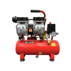Aiko 1.5HP 9L Oil Free & Silent Air Compressor (Red) | Model : GDG09-RED
