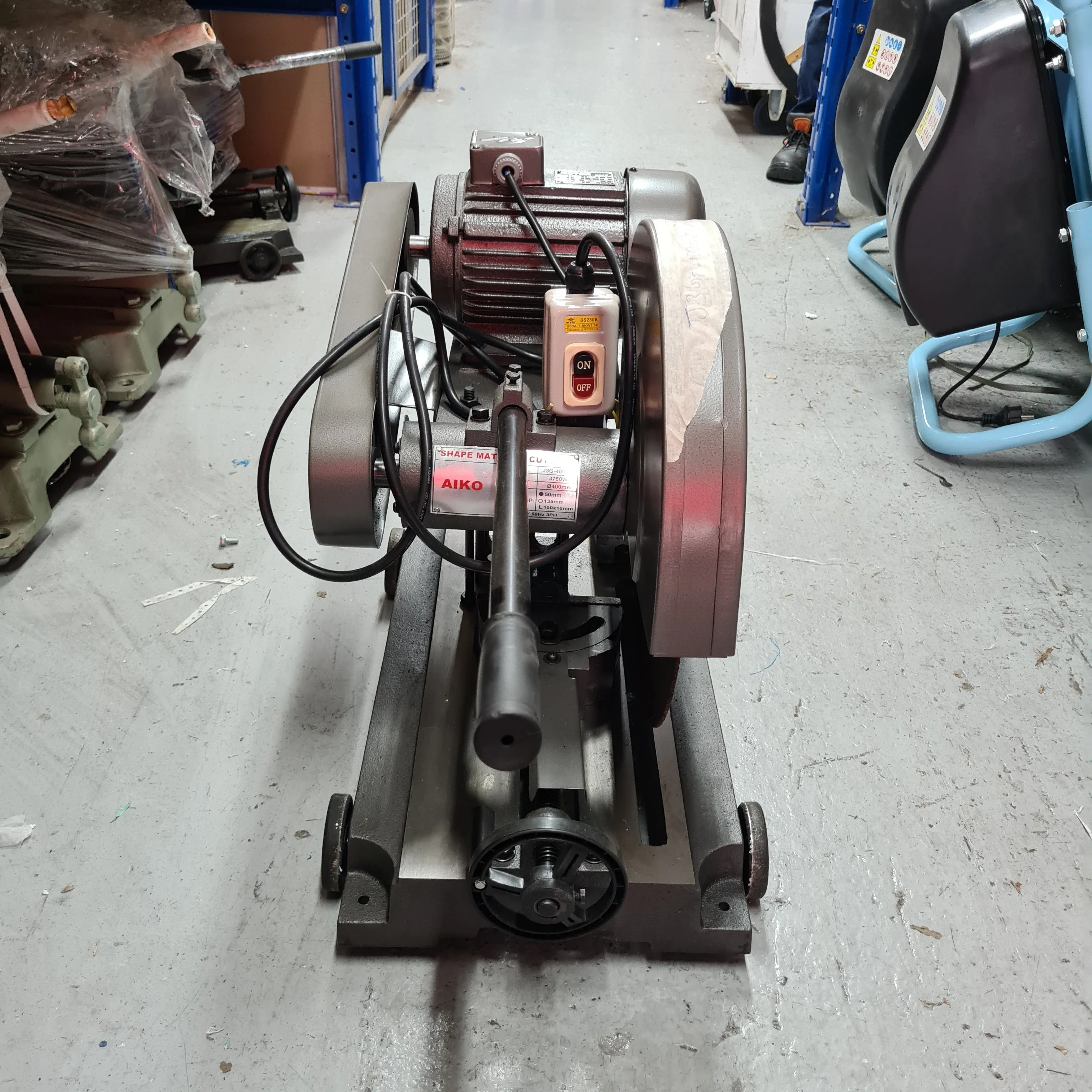 Aiko 16 4HP 3Phase Belt Cutting Machine | Type : With Motor . No Motor  | Model : J3G-400HG