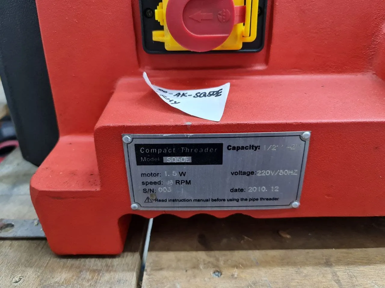 Aiko 2 Carbon Threading Machine | Model : TM-AK-SQ50E