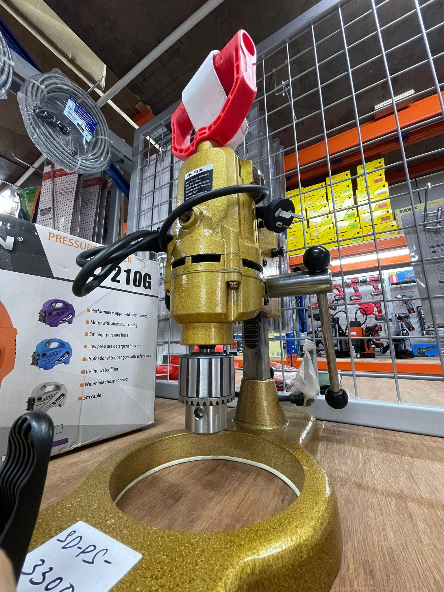 Aiko 220V 1050W Suction Stone Drill For Mable | Model: SD-PF-3300