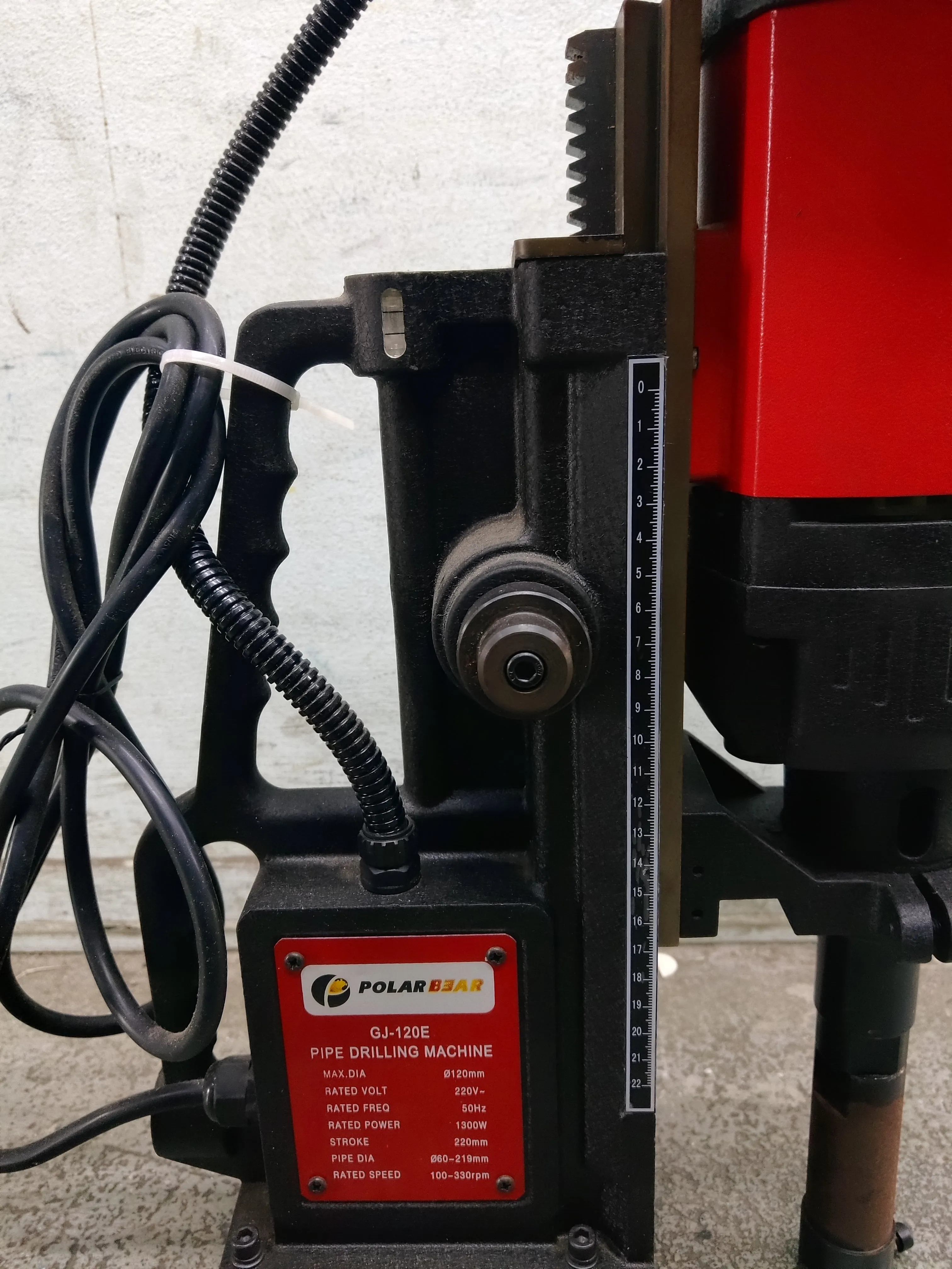 AIKO 220V 50Hz Steel Pipe Drill Machine (219mm Pipe. 114mm Hole Cutting) | Model : PD-GJ-120E