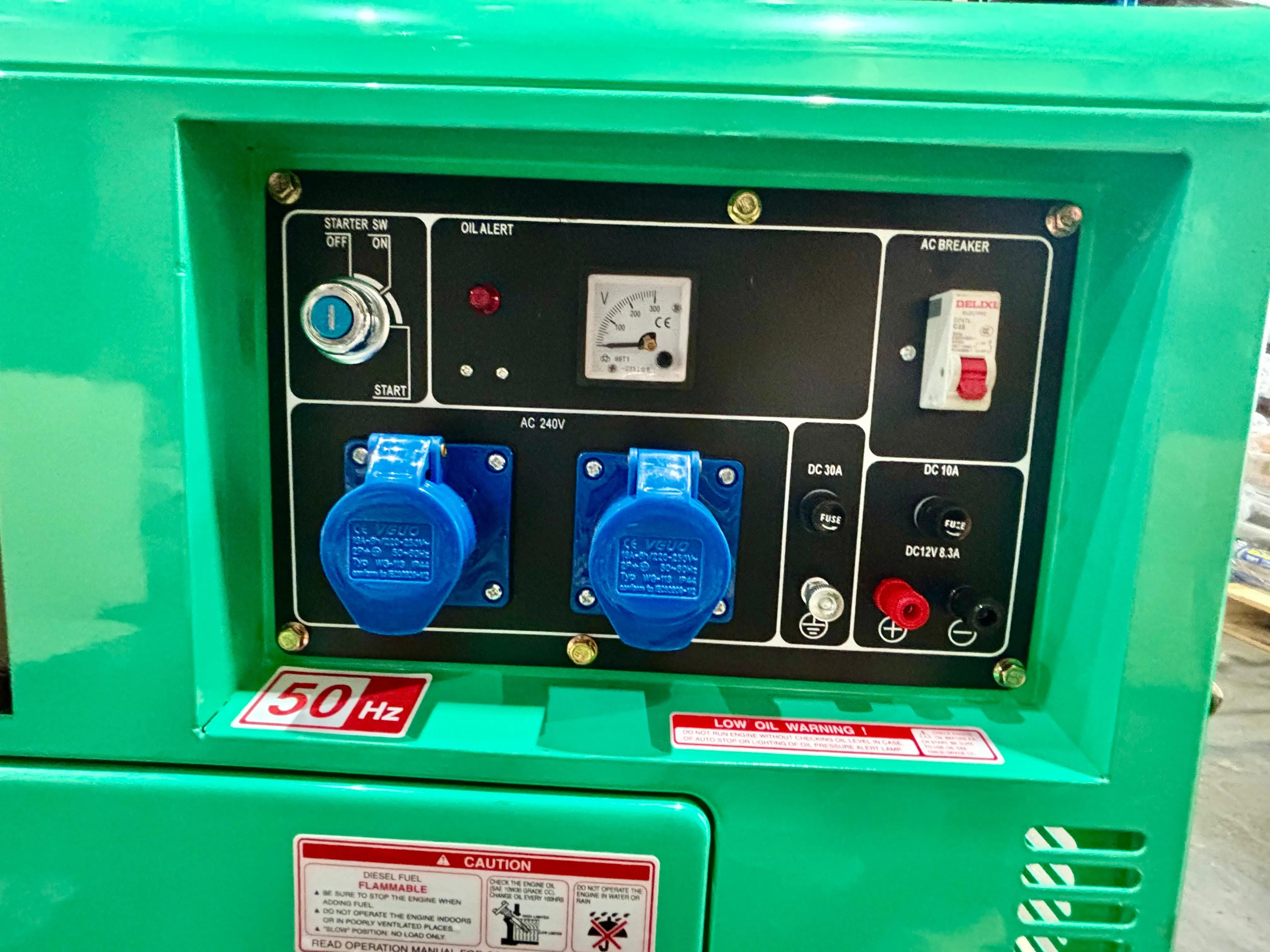 Aiko 240V Diesel Silent Generator 4.5KW 50HZ C/W 186FAE Engine | Model : 6GFLN-186FAE