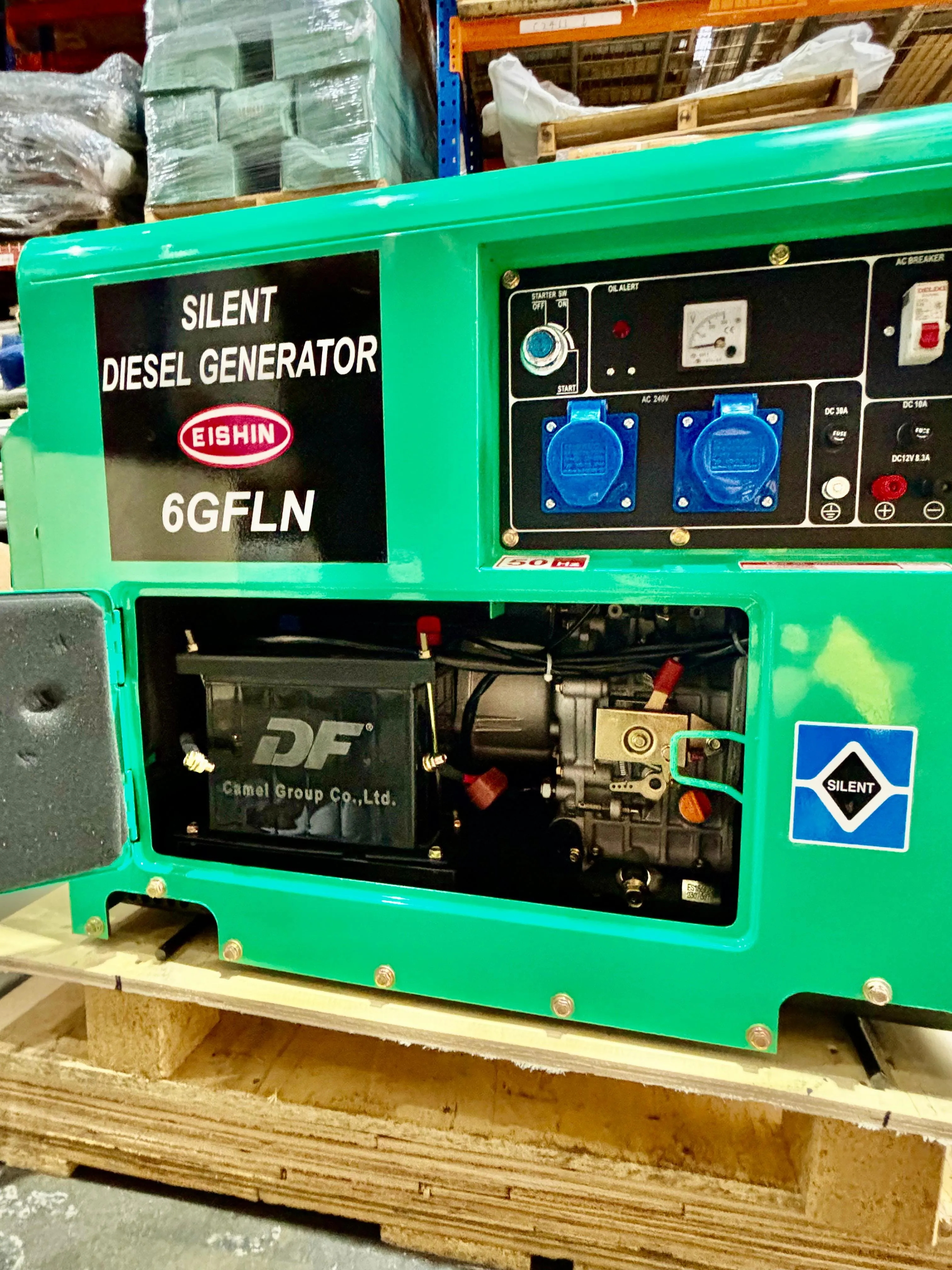 Aiko 240V Diesel Silent Generator 4.5KW 50HZ C/W 186FAE Engine | Model : 6GFLN-186FAE