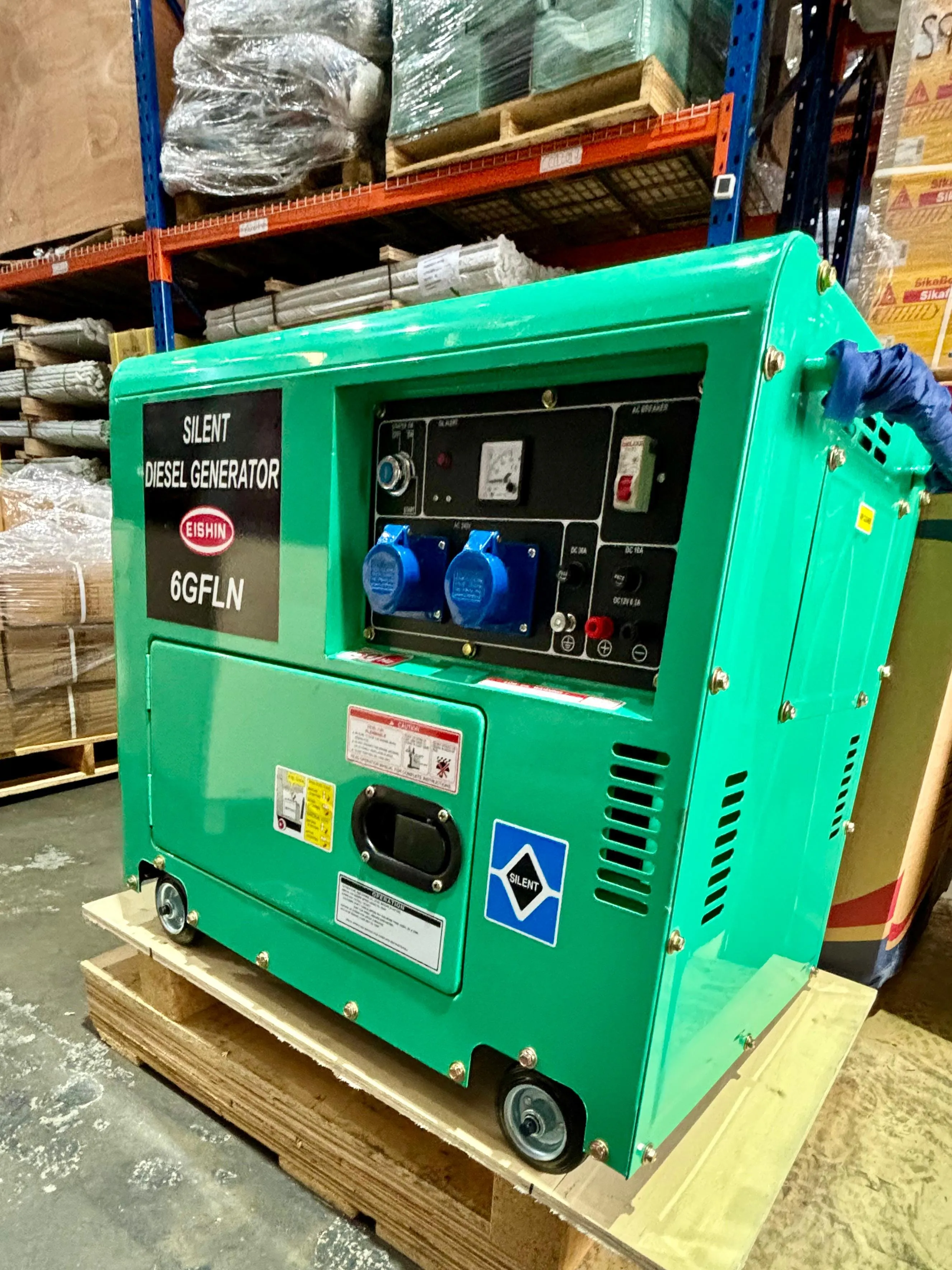 Aiko 240V Diesel Silent Generator 4.5KW 50HZ C/W 186FAE Engine | Model : 6GFLN-186FAE