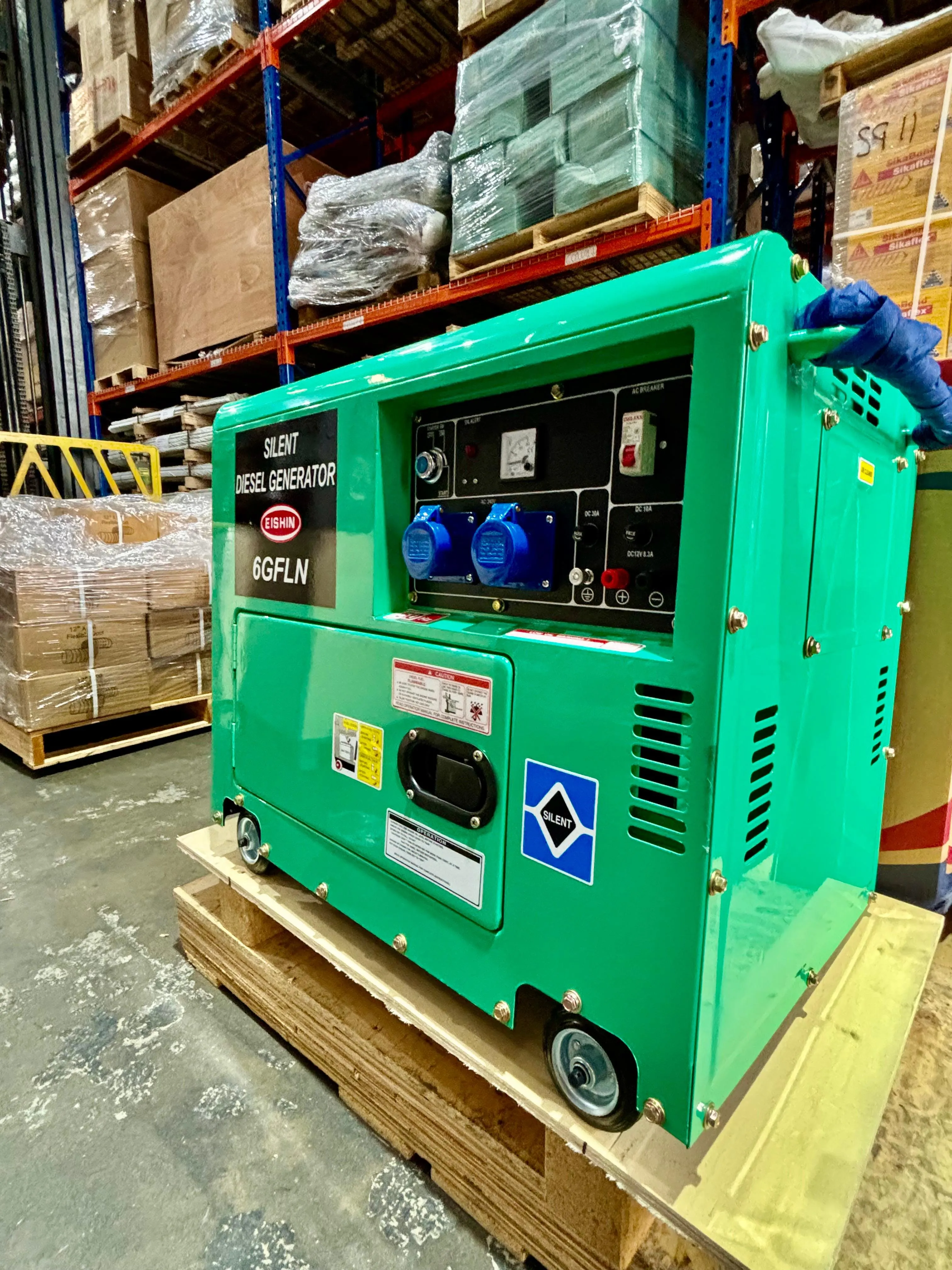 Aiko 240V Diesel Silent Generator 4.5KW 50HZ C/W 186FAE Engine | Model : 6GFLN-186FAE