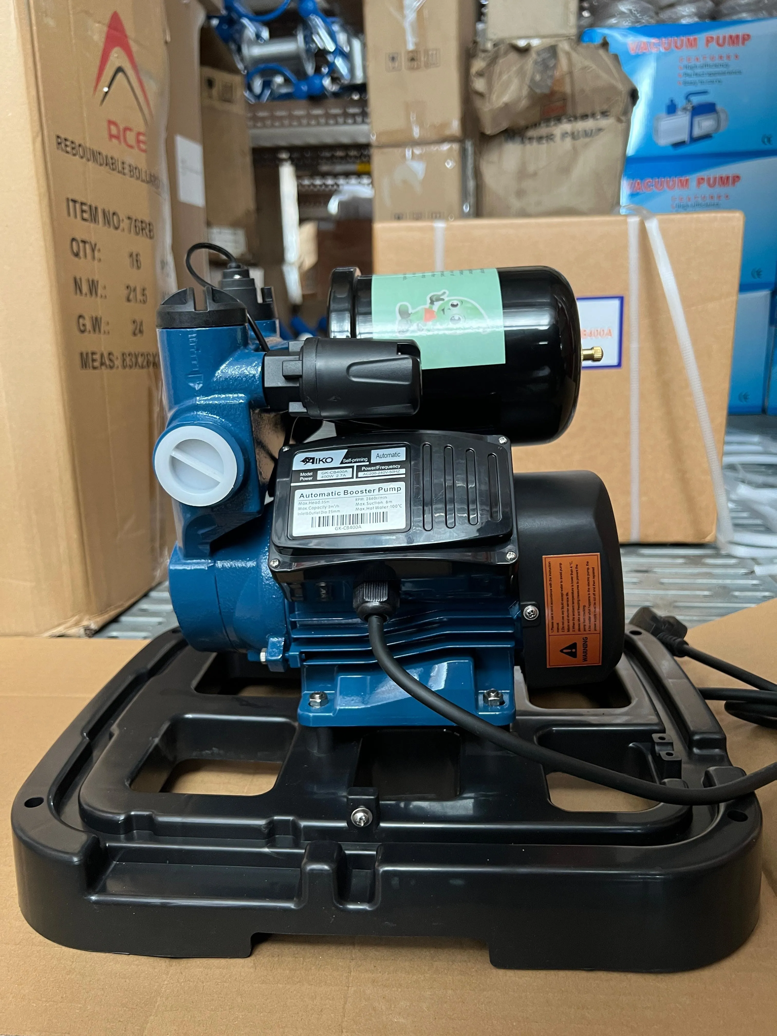 Aiko 400W Automatic Self Priming Booster Water Pump with 2L Tank & Cover 240V 50Hz | Model : WP-GK-CB400A