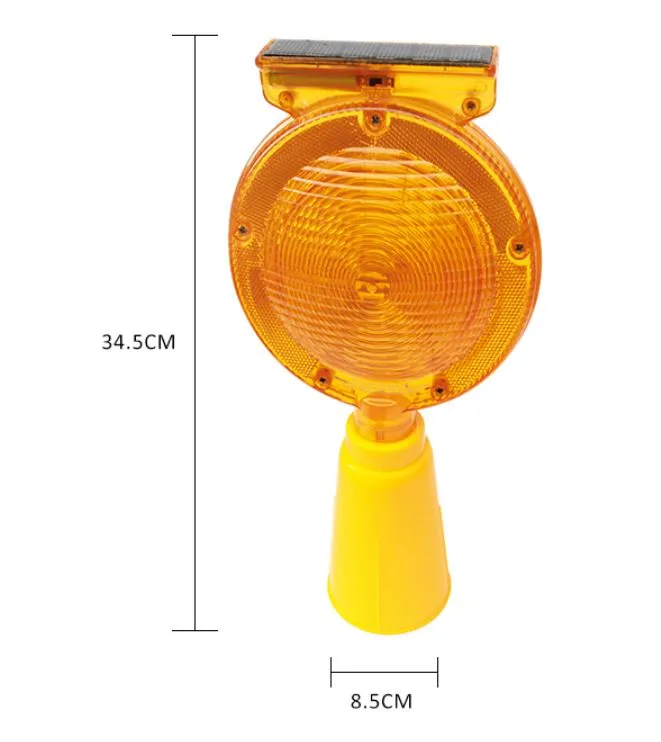 Aiko Barricade Flashing Yellow Light for Cone with Solar | Model : RL-7368