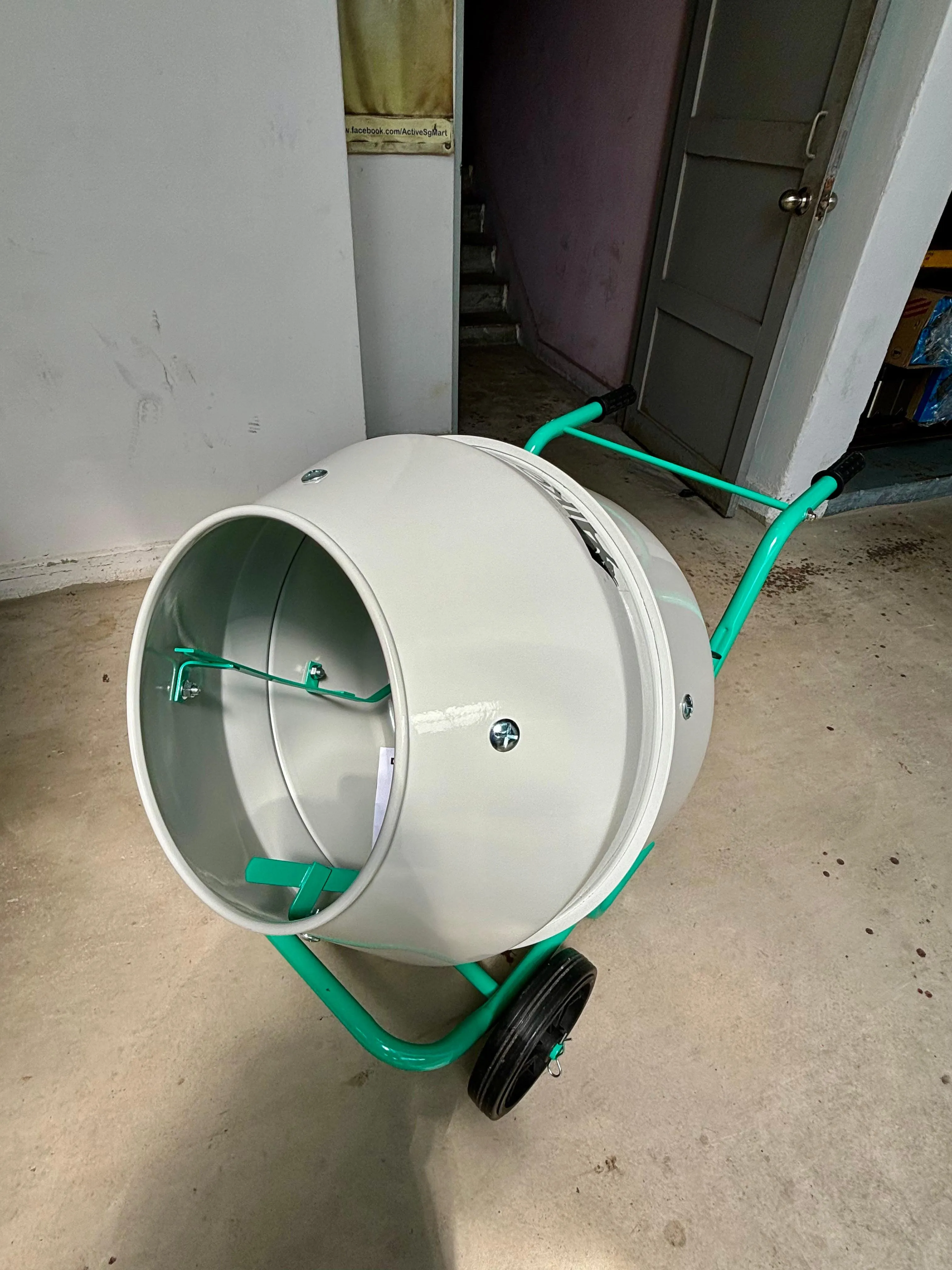 Aiko Cement Mixer 160L (Green & White) C/W 240V Motor  | Model : CMX-HGJ160-YM