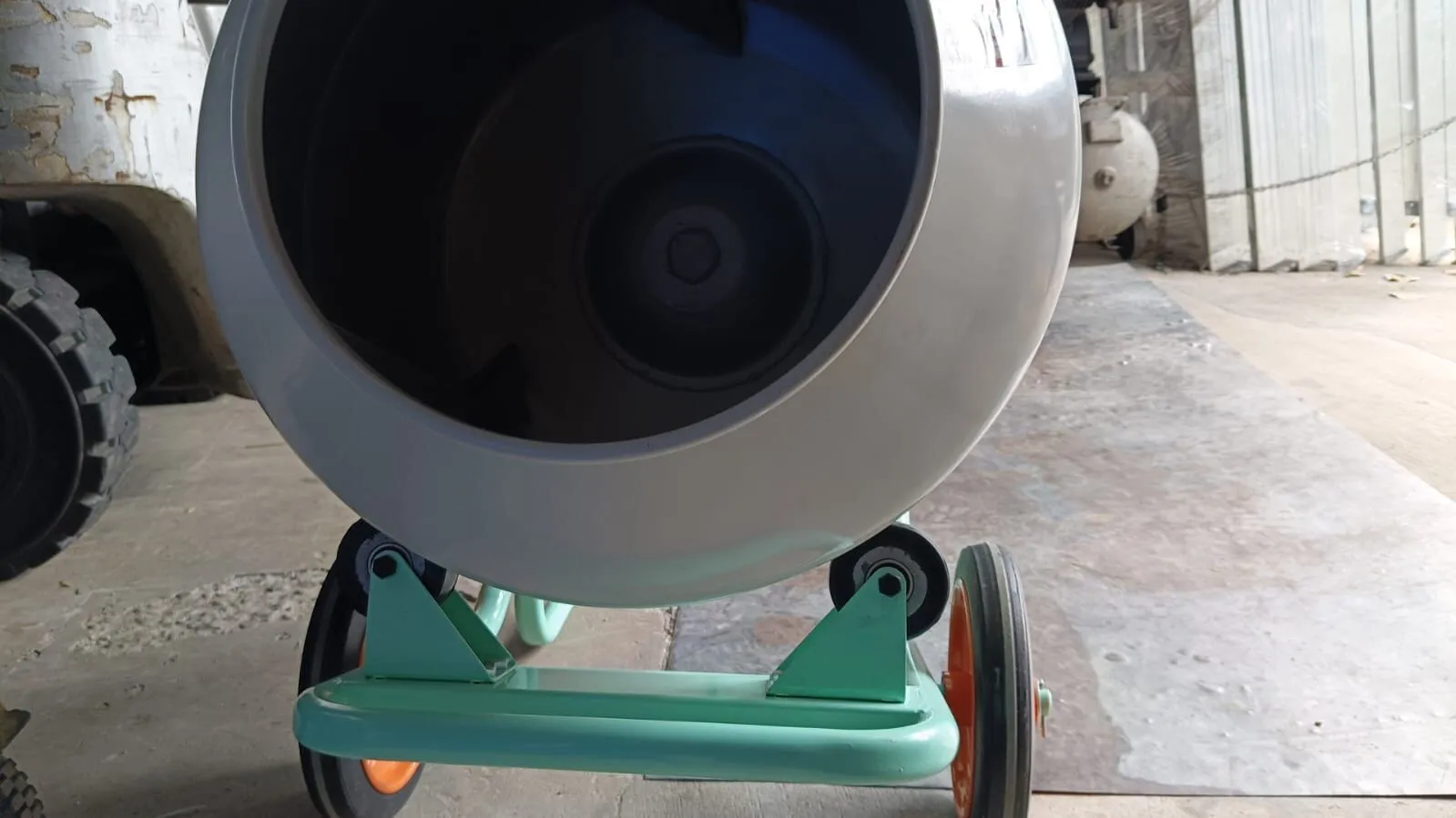 Aiko Heavy Duty Cement Mixer with Gear Type 160L (Green & White) C/W Support Roller & 230V Motor | Model : CMX-ESD 160L