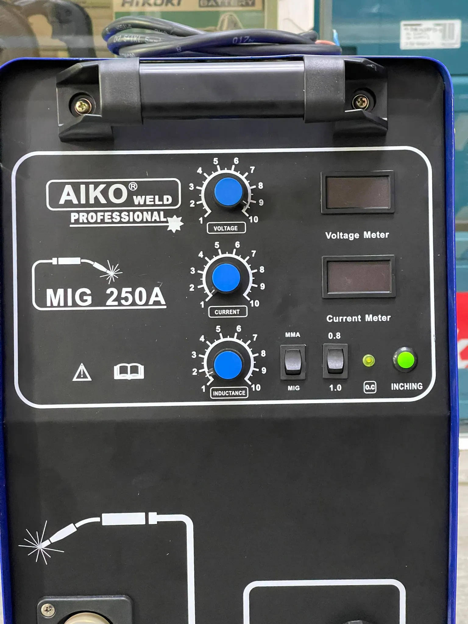 Aiko Mig250a Welding Machine Igbt Come with Rg Ak15/4m 3m Earth & Welding cable | Model : W-MIG250A