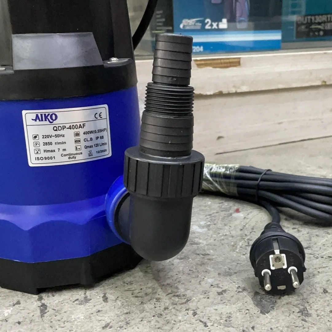 Aiko Submersible Pump (Without Float or Auto/ with float ) 1.5 0.5/1 Hp  | Model : WP-QDP