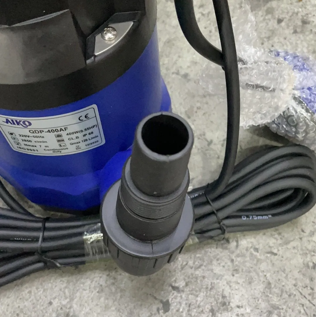 Aiko Submersible Pump (Without Float or Auto/ with float ) 1.5 0.5/1 Hp  | Model : WP-QDP