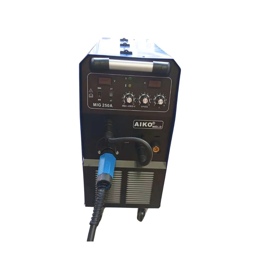 Aiko Welding Machine IGBT MIG250A C/W MIG AK15 4m & 3m Welding Cable C/W Gas Trolley | Model : W-MIG250A-MY