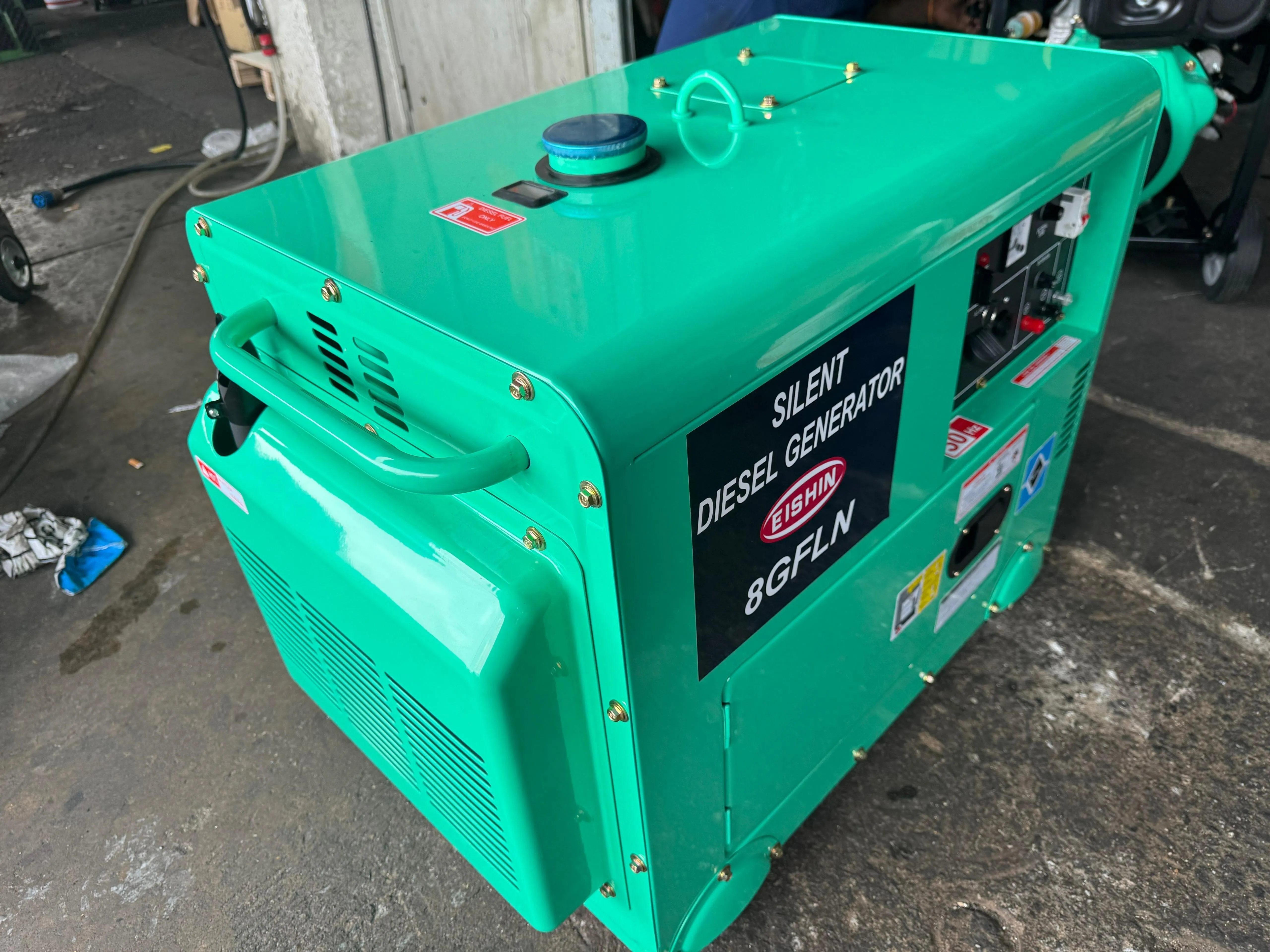 Aiko/Eishin 7Kw 240V 50Hz Silent Diesel Generator C/w 192FE Engine | Model: 8GFLN-192FE
