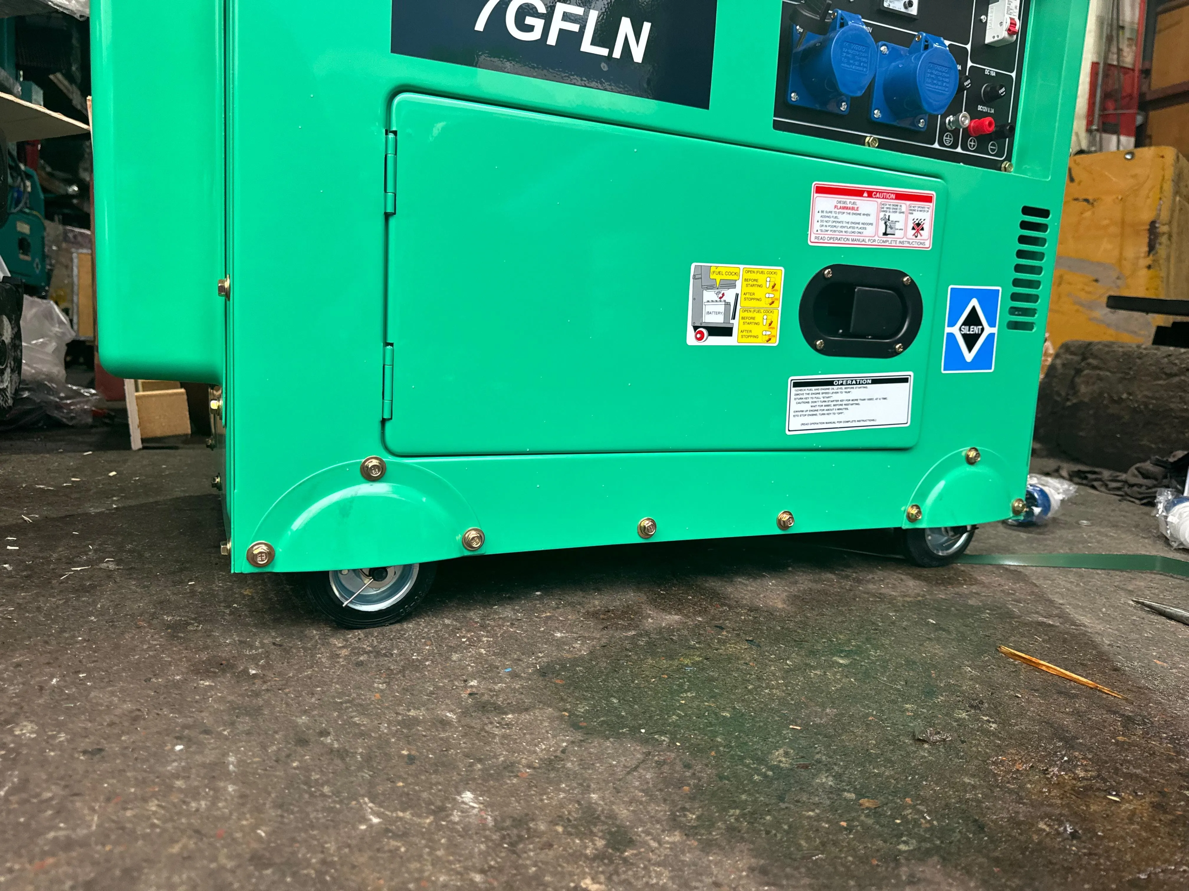 Aiko/Eishin Silent Diesel Generator 6KW 240V 50HZ C/W 188FBE Engine | Model: 7GFLN-188FBE