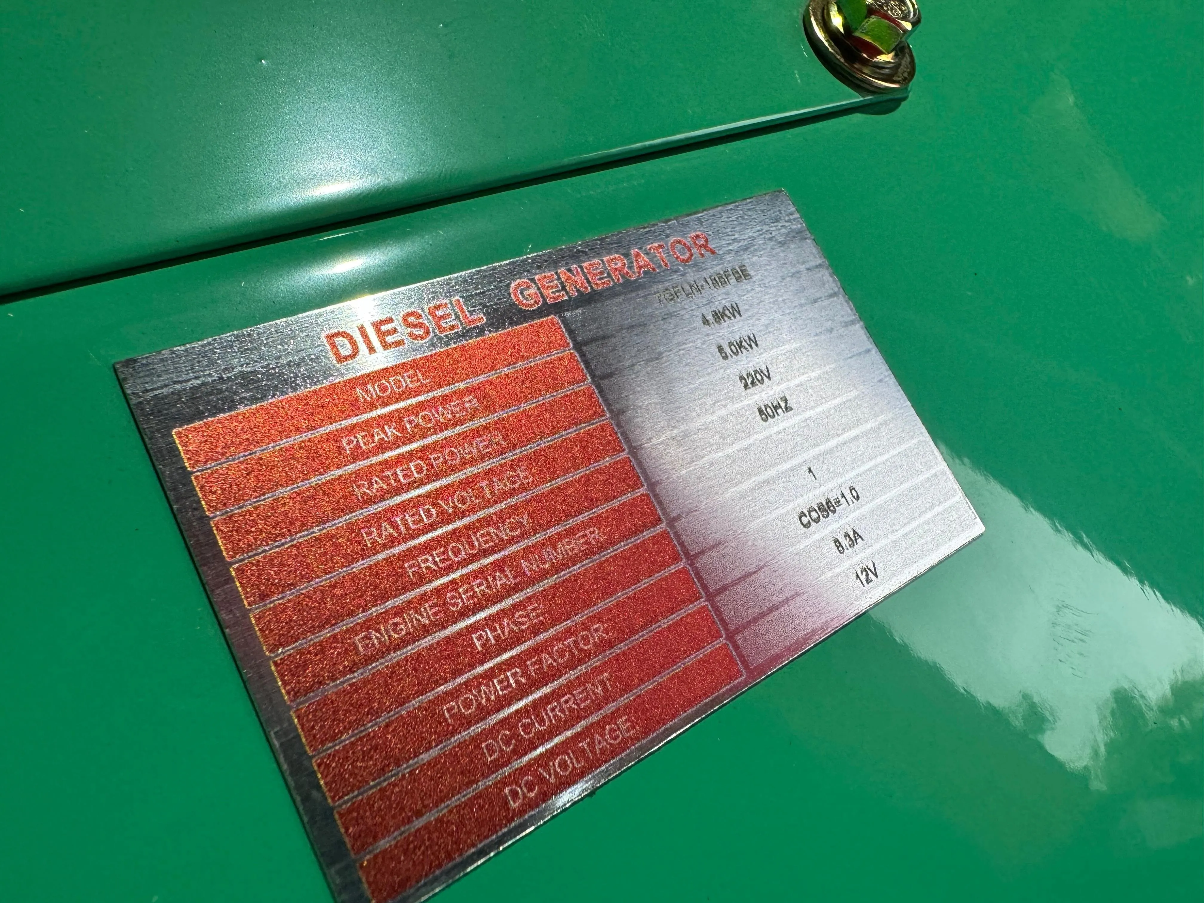 Aiko/Eishin Silent Diesel Generator 6KW 240V 50HZ C/W 188FBE Engine | Model: 7GFLN-188FBE
