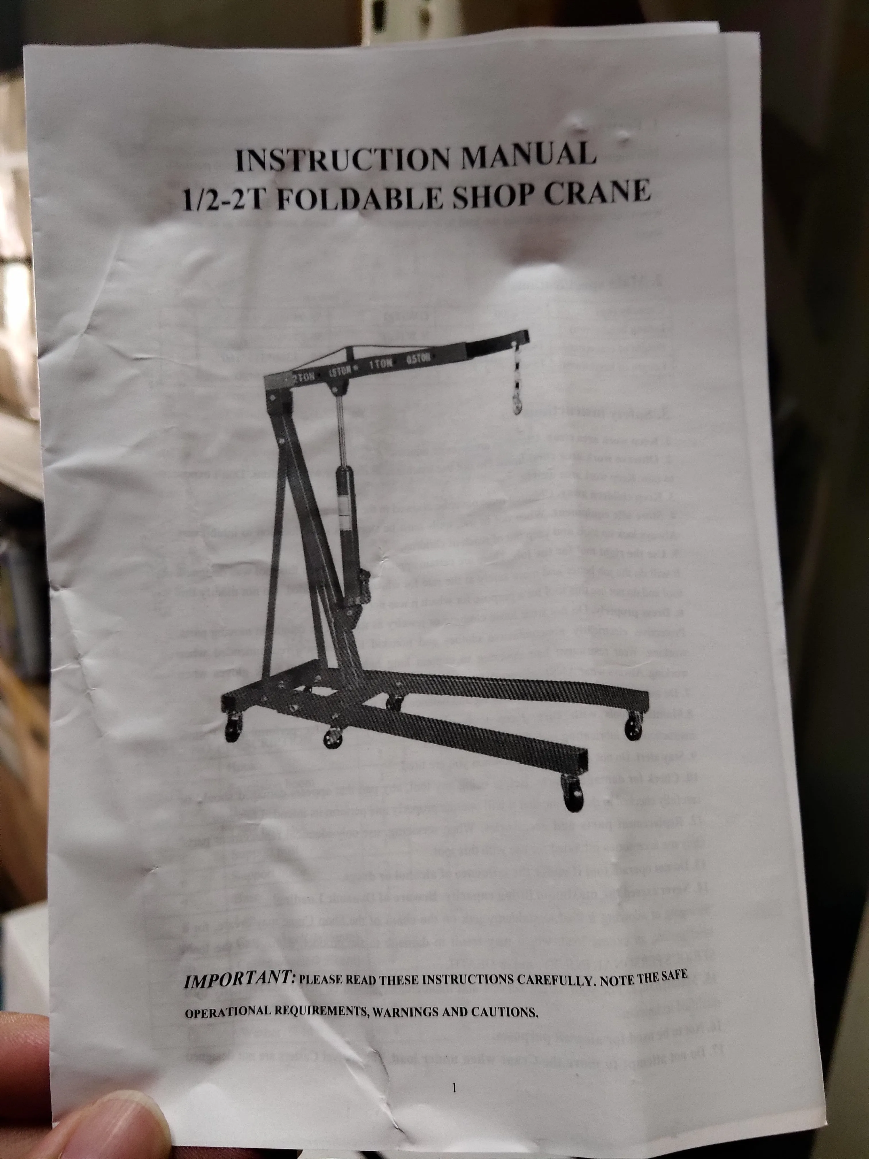 Airstrong 2 Tons Foldable Shop Crane | Model : AM-11241