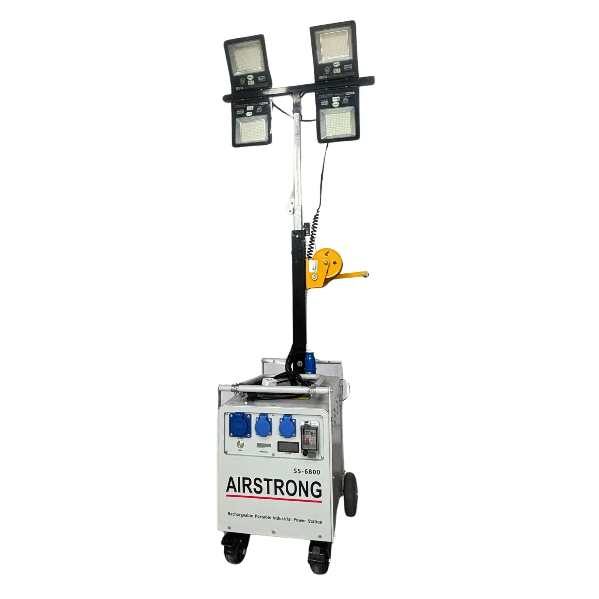 Airstrong 230V Rechargeable and Portable Oil Less Tower Light C/W 5KW Generator with LED 100wX4   | Model: SS-NEYY