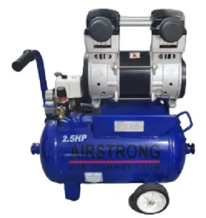 Airstrong 2.5Hp 8Bar 24L Oil Free & Silent Air Compressor | Model : GDG24-ASME