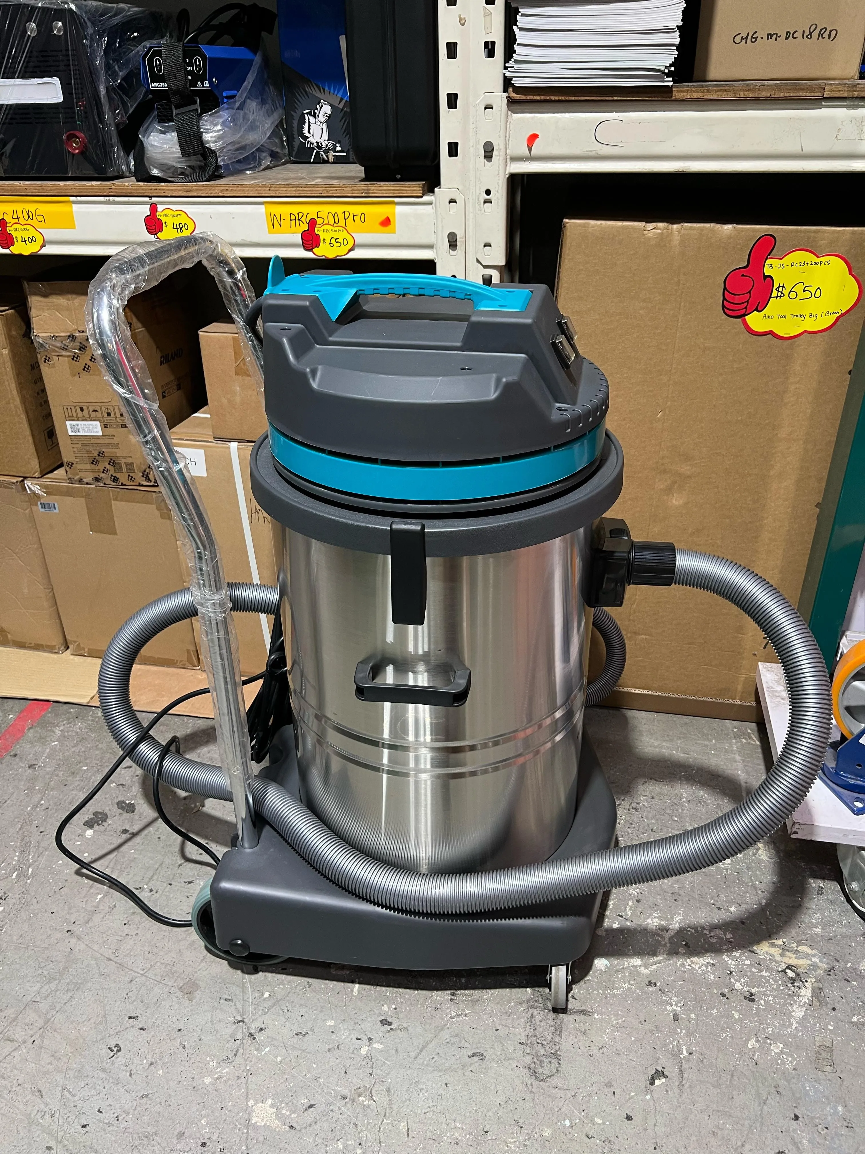 Airstrong 60L 2000W Dual Italy Motor Stainless Steel Wet & Dry Vacuum Cleaner | Model : VC-HT60-2