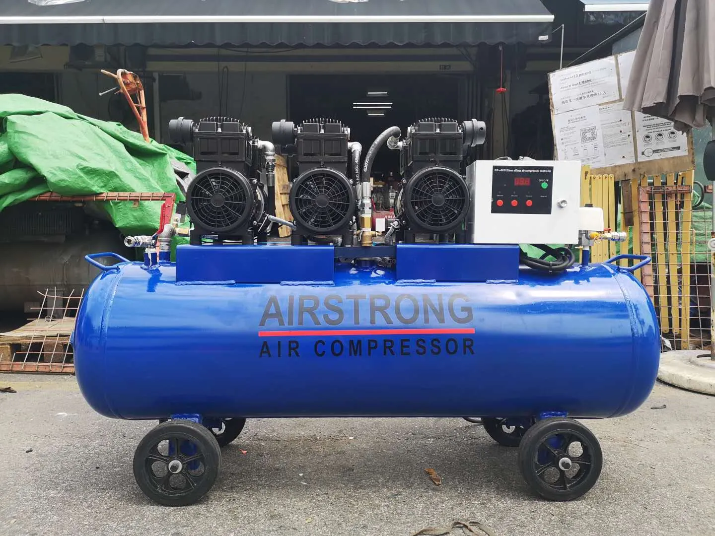 AIRSTRONG 7.5HP 180L Oil Free & Silent Air Compressor 8Bar | Model : GDG75180-ASME