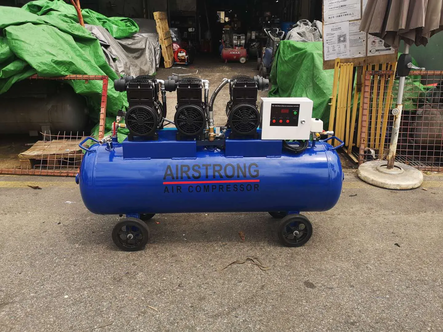 AIRSTRONG 7.5HP 180L Oil Free & Silent Air Compressor 8Bar | Model : GDG75180-ASME