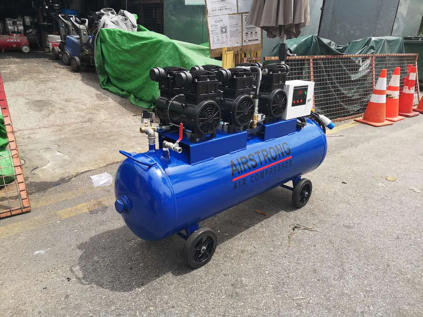 AIRSTRONG 7.5HP 180L Oil Free & Silent Air Compressor 8Bar | Model : GDG75180-ASME