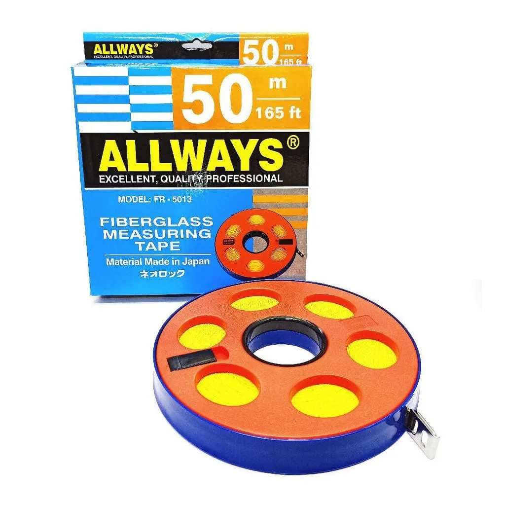 Allways  30M/50M Fiberglass Measuring Tape | Model : MT2-FR