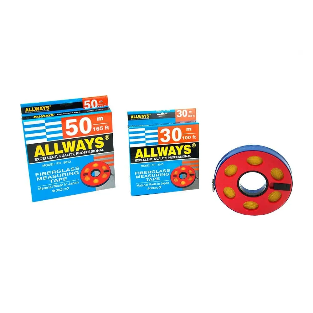Allways  30M/50M Fiberglass Measuring Tape | Model : MT2-FR