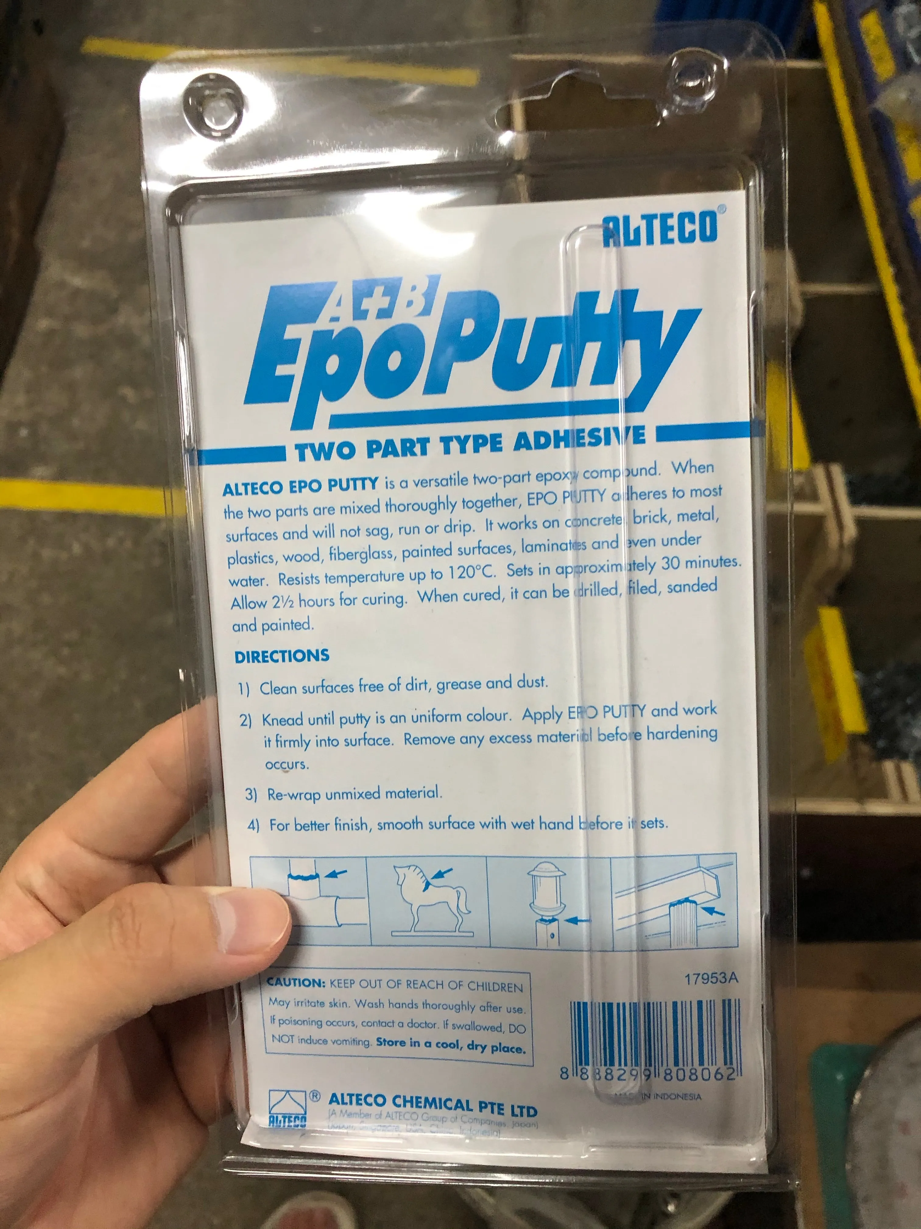 Alteco EpoPutty A B 2 Part Type Adhesive (Epoxy) | Model : PUTTY-A100