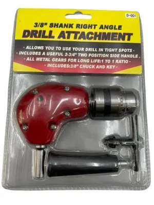 Angle Drill 3/8 Right Attachment Only (D-001)