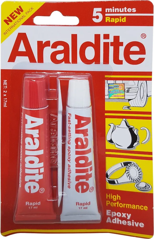 Araldite Red Rapid 5 minutes High performance Epoxy Adhesive | Model : ARALDITE-RED