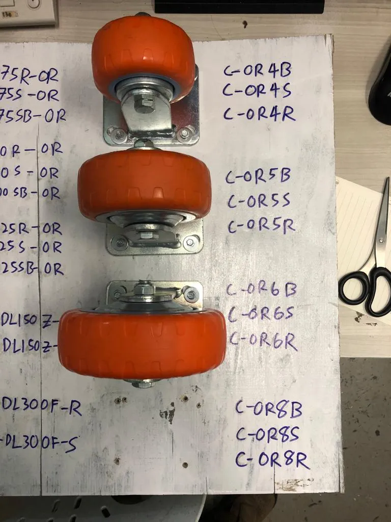 Best Run/OTS Orange PU Castor Wheel 4 5 6 8 | Model : C-OR