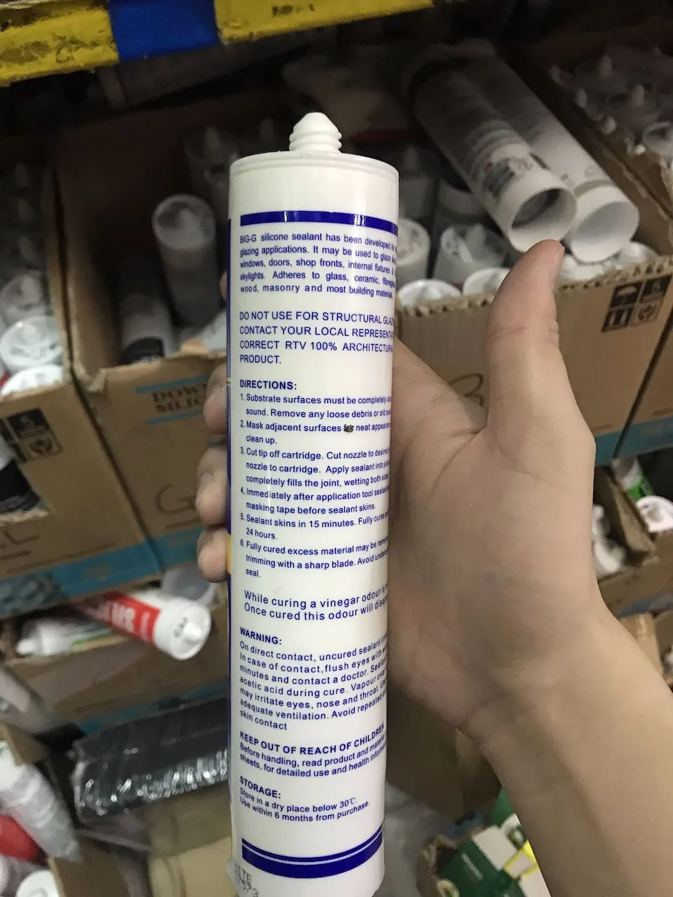 Big G Silicone | Colours : White. Clear