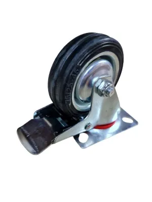 Black Rubber Castor 3. 4. 5 . 6. 8Model : C-11 | Type : Swivel . Brake or Rigid