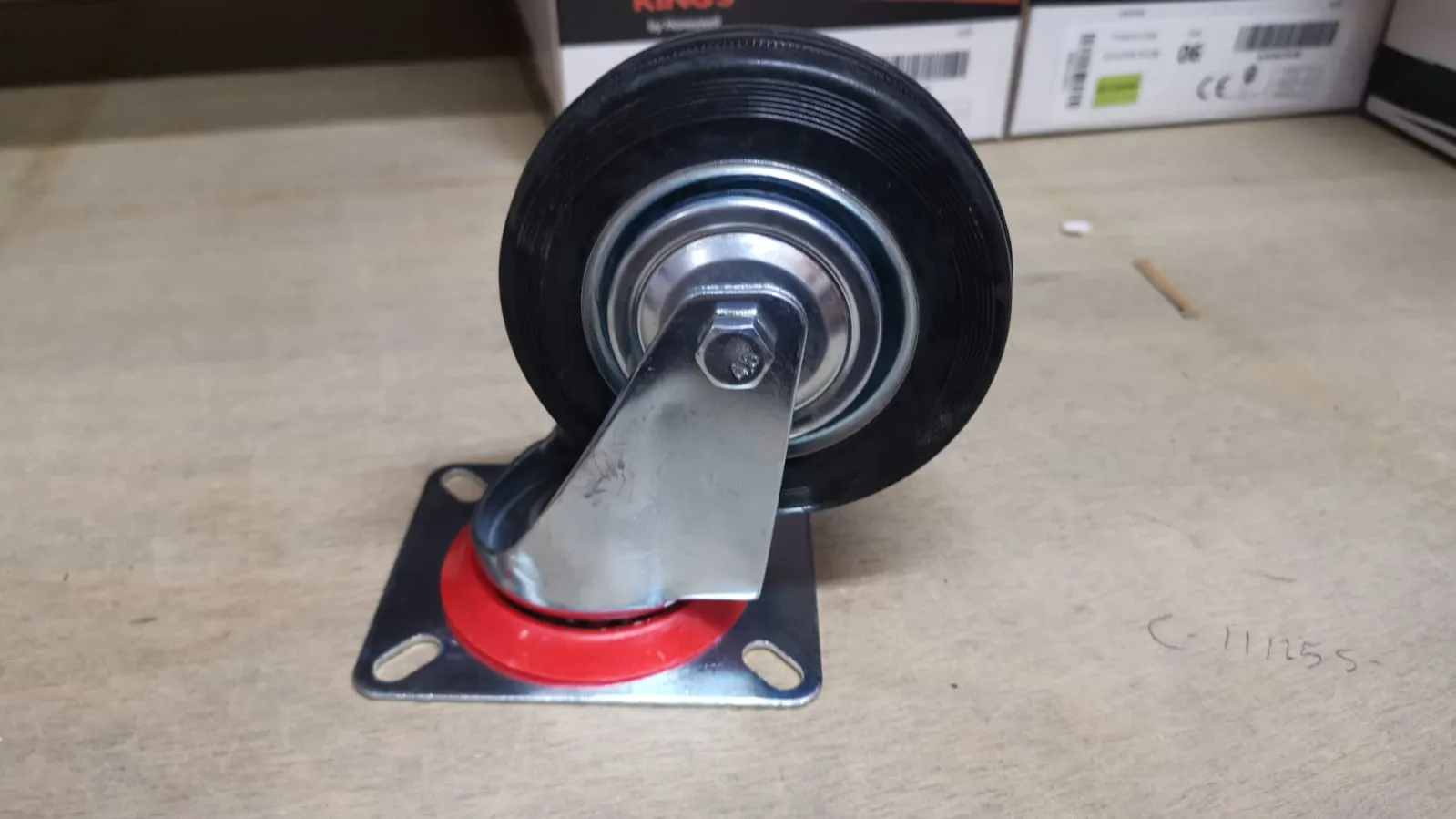 Black Rubber Castor 3. 4. 5 . 6. 8Model : C-11 | Type : Swivel . Brake or Rigid