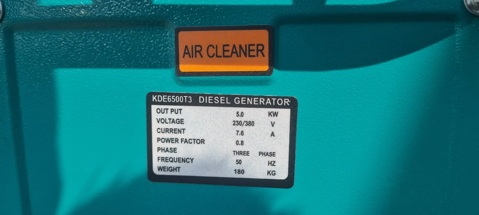 DENKO Diesel Generator (Silent) KDE6500T 415V 3 Phase C/W NS40 Battery | KDE6500-415V