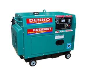 DENKO Diesel Generator (Silent) KDE6500T 415V 3 Phase C/W NS40 Battery | KDE6500-415V