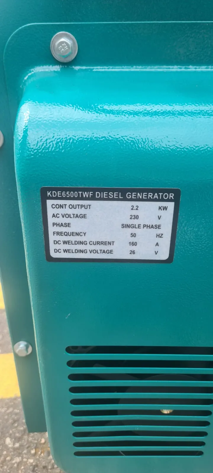 Denko Diesel Welder Cum Generator 2.5Kva 160A Come With Ns40 Battery | Model : KDE6500TW