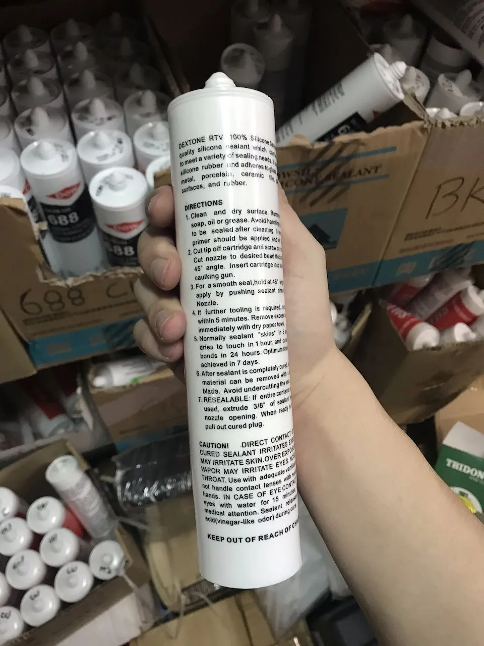 Dextone Silicone Sealant 300 ml (24 pcs / box) | Colours : White. Clear. Grey. Black