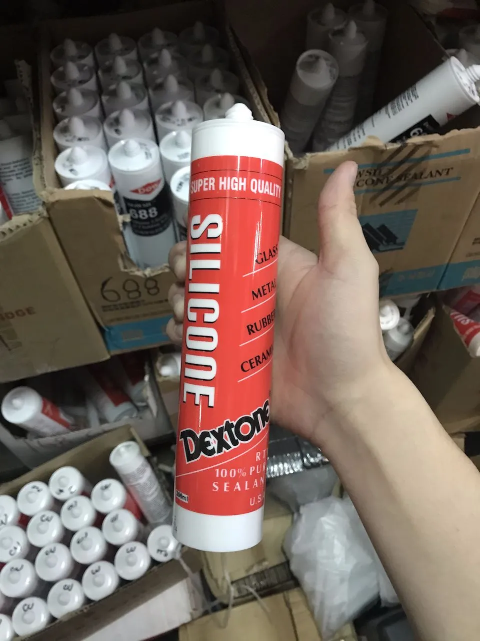 Dextone Silicone Sealant 300 ml (24 pcs / box) | Colours : White. Clear. Grey. Black