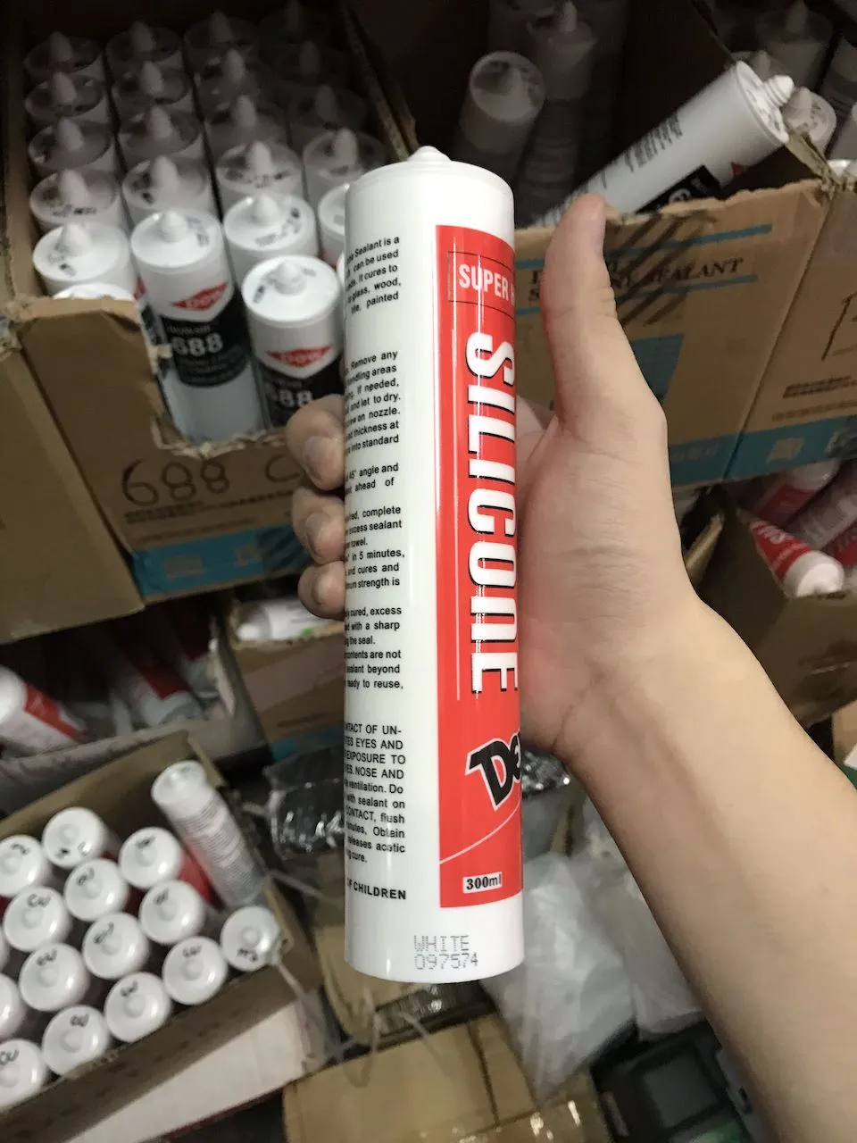 Dextone Silicone Sealant 300 ml (24 pcs / box) | Colours : White. Clear. Grey. Black