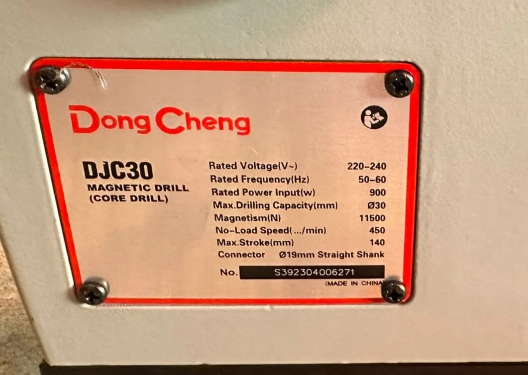 Dong Cheng Magnetic Drill 220V (No Warranty) | Model : D-DJC30